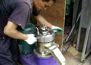 Cleaning of peanut butter making machine
