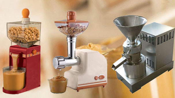 comparison between three types of peanut butter machine