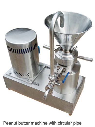 Peanut butter grinder machine with circular pipe