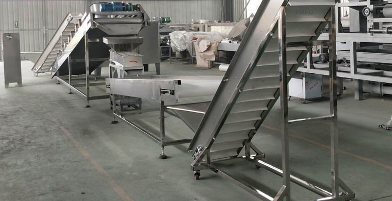 Peanut peeling production line