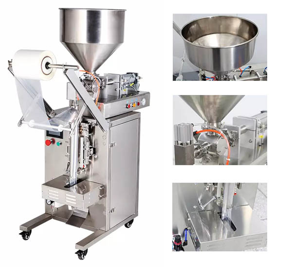 Semi-automatic vertical peanut butter packing machine