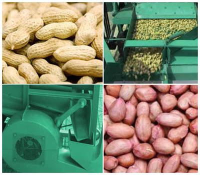 Structures of peanut shelling machine