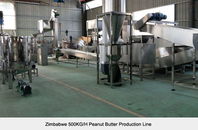 Zimbabwe 500kg/h Commercial Peanut Butter Production Line